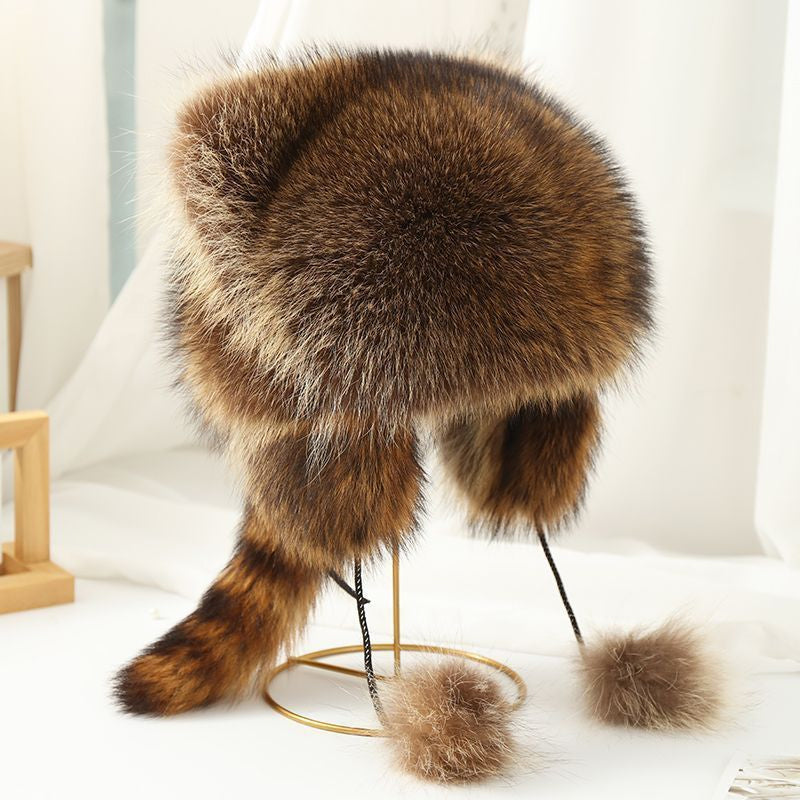 50% RABATT | ChicFur™ - Pelzimitat Waschbär Mütze