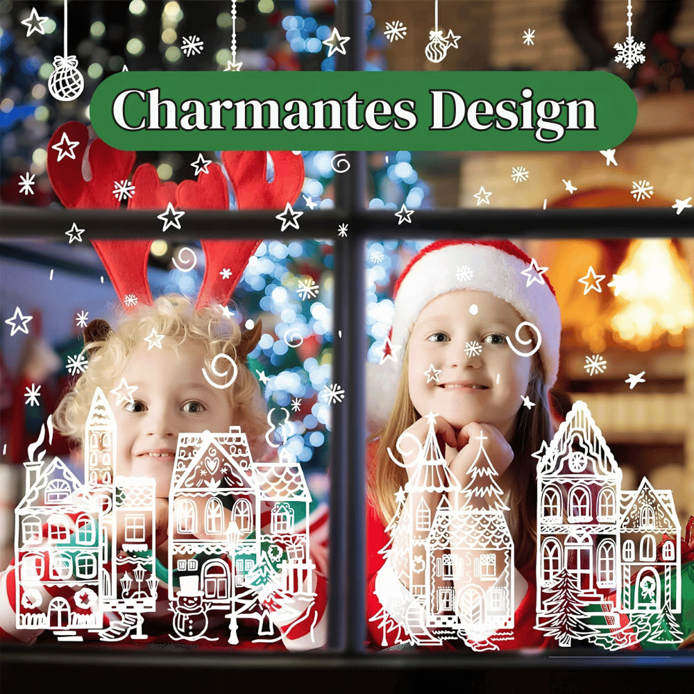 Weihnachts-Fensteraufkleber mit festlichen Motiven, Bild 7