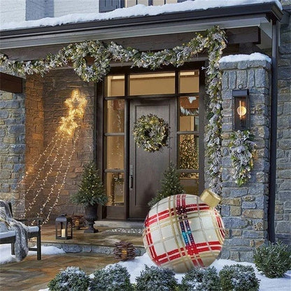 Aufblasbare Weihnachtskugel 60 cm – wetterfeste Deko für Innen und Außen, viele Designs