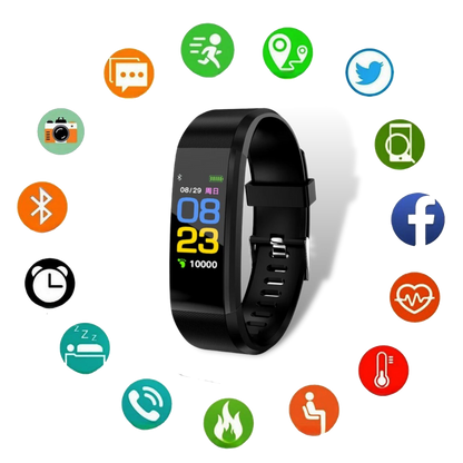 Smartwatch mit Herzfrequenzanzeige Schlaftracking und Benachrichtigungen