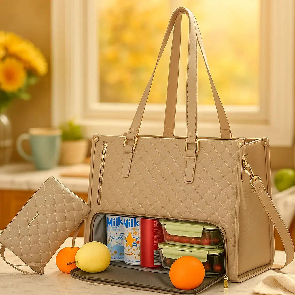 DualCarry™ | 2-in-1 Laptoptasche mit Isolierfach – stilvoll, organisiert & praktisch