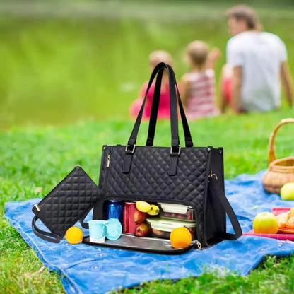 DualCarry™ | 2-in-1 Laptoptasche mit Isolierfach – stilvoll, organisiert & praktisch
