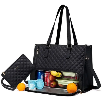 DualCarry™ | 2-in-1 Laptoptasche mit Isolierfach – stilvoll, organisiert & praktisch