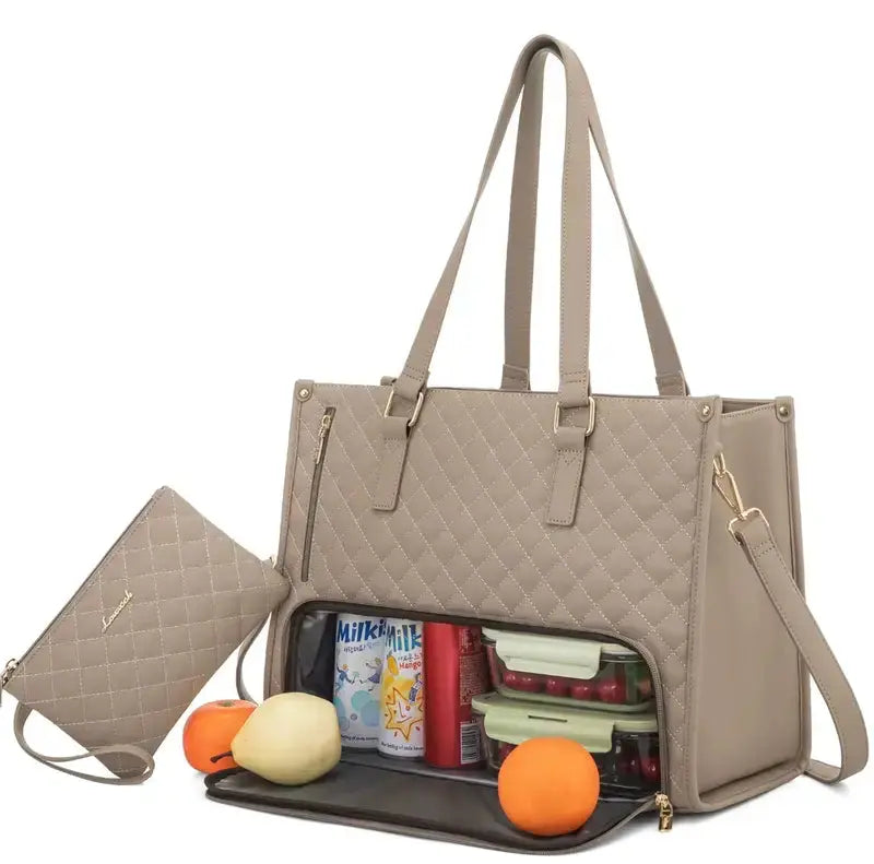 DualCarry™ | 2-in-1 Laptoptasche mit Isolierfach – stilvoll, organisiert & praktisch