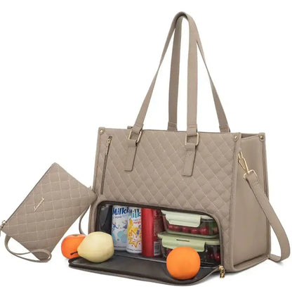 DualCarry™ | 2-in-1 Laptoptasche mit Isolierfach – stilvoll, organisiert & praktisch