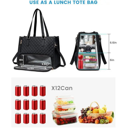 DualCarry™ | 2-in-1 Laptoptasche mit Isolierfach – stilvoll, organisiert & praktisch