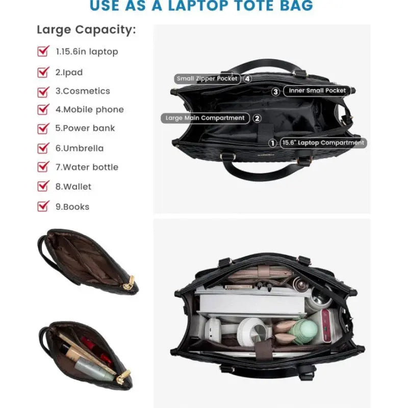 DualCarry™ | 2-in-1 Laptoptasche mit Isolierfach – stilvoll, organisiert & praktisch