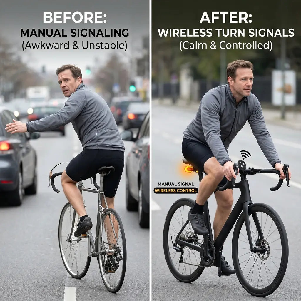 BlinkRide™ – Fahrrad-Rücklicht mit Blinker & Fernbedienung