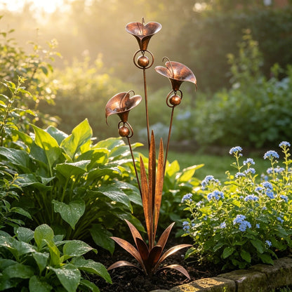 CallaChime™ | Handgefertigter Gartenstab mit Klangspiel