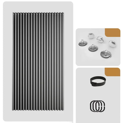 Accordion – Magnetischer Duschvorhang in Leinenoptik | 50 % RABATT
