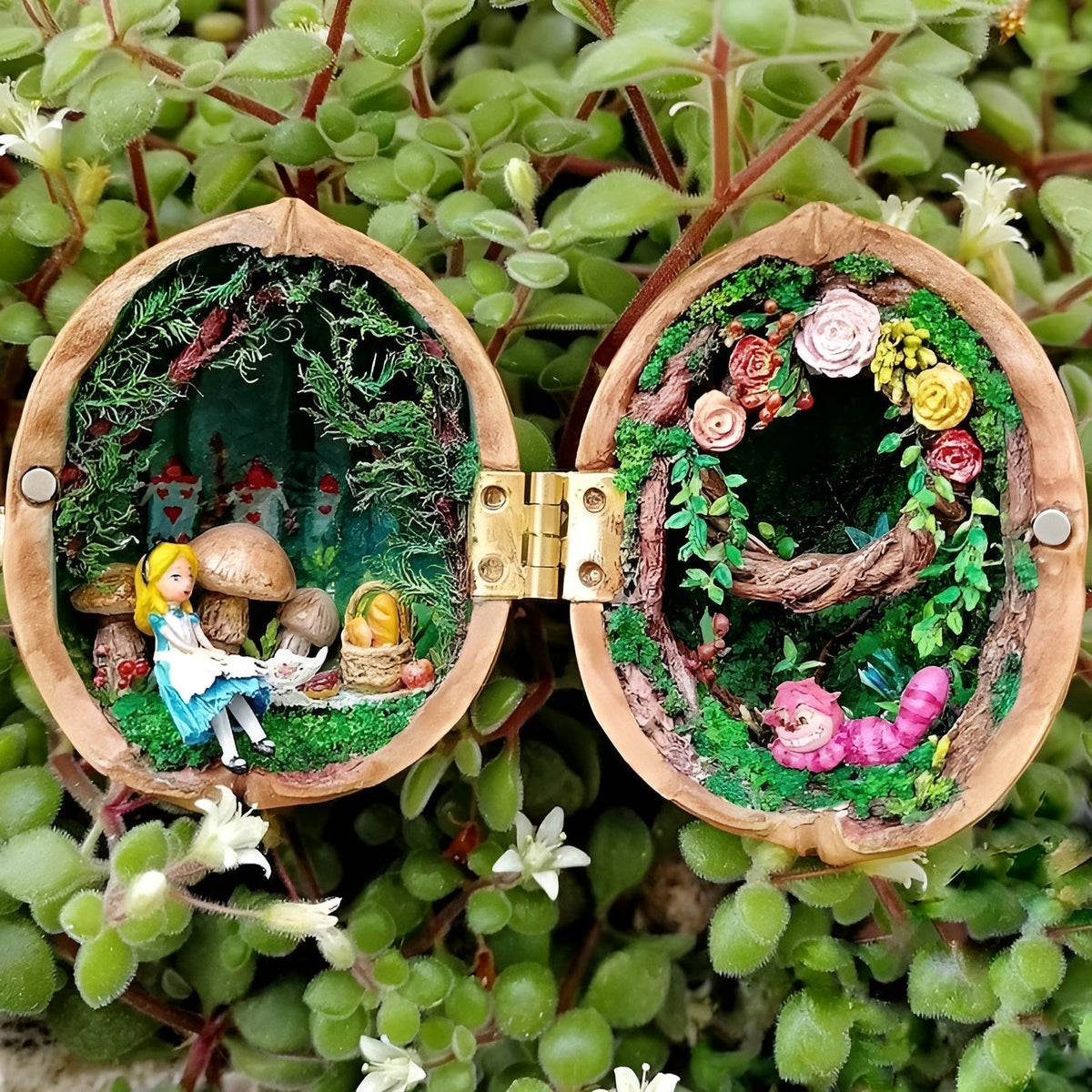 Walnussschalen-Minihaus Prinzessin Wunderland