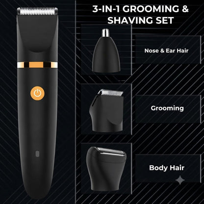 3-in-1 Bodygroomer wasserdicht mit USB-C Ladung