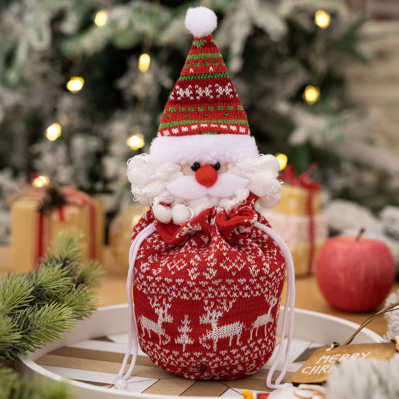 Geschenksäckchen mit Weihnachtsmann-Motiv