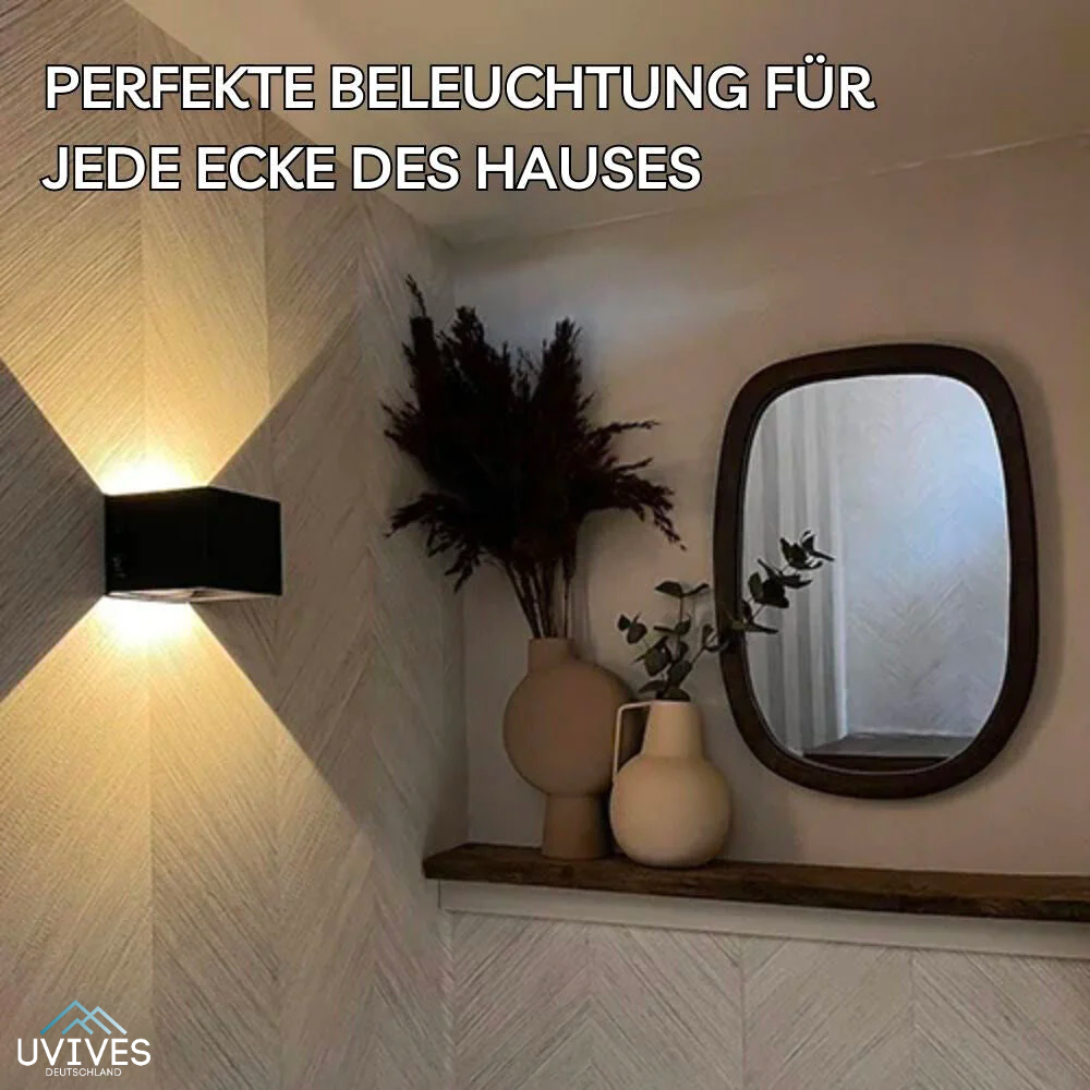 Kabellose Wandleuchte im Wohnbereich