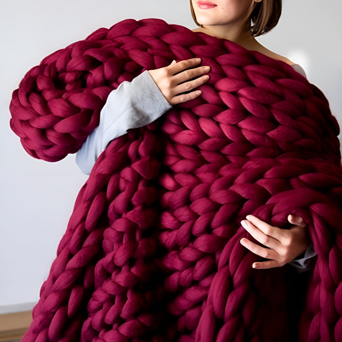 DIY Strickset ohne Nadeln – Handstricken | StrickDecke™