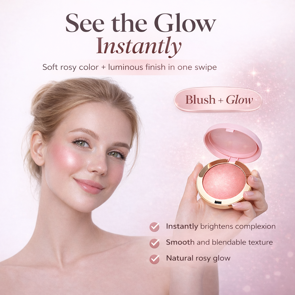 LuminaFlex™ | Glow Powder – Blush & Highlighter mit Spiegel