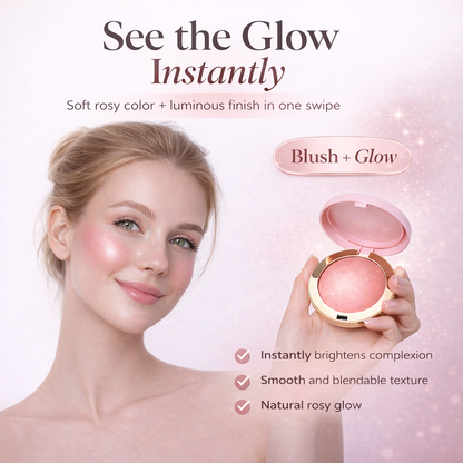 LuminaFlex™ | Glow Powder – Blush & Highlighter mit Spiegel
