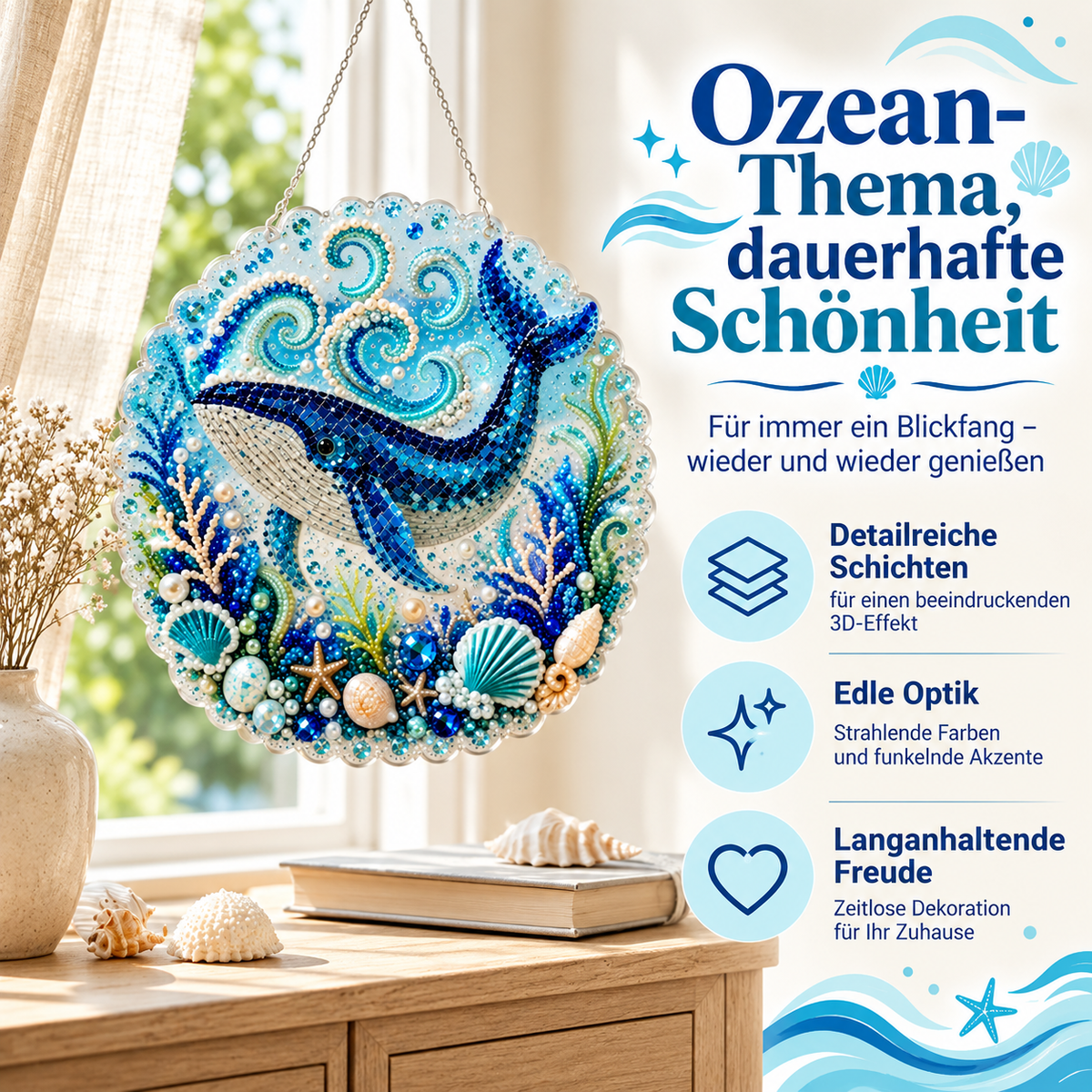 DIY Perlenbild Meerestiere mit 3D-Effekt