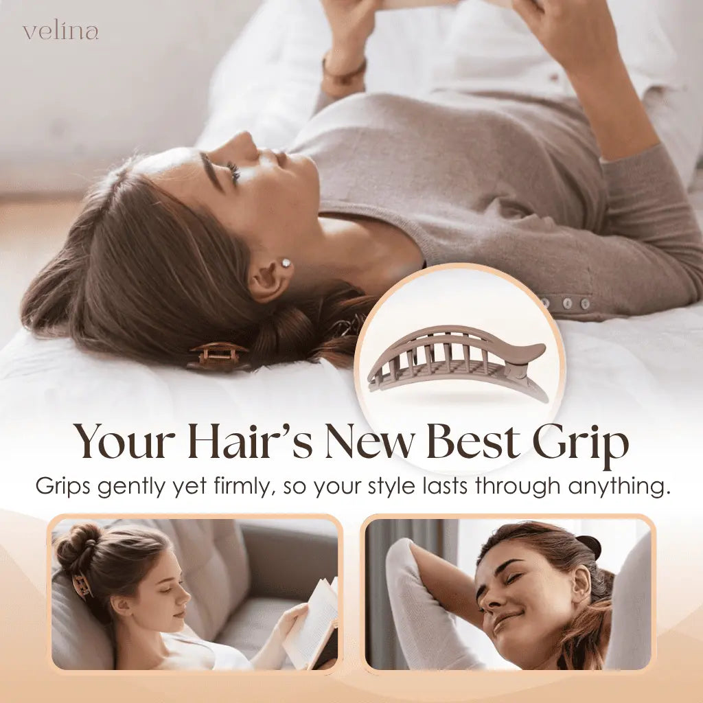 Velina™ – Set aus 4 flachen Komfort-Haarclips