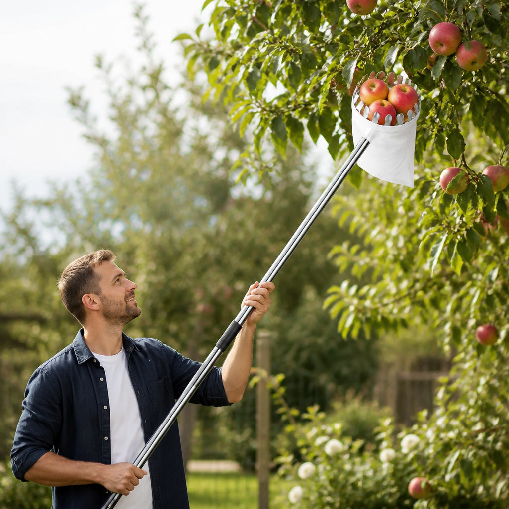 Teleskop-Obstpflücker aus Edelstahl bis 4 m | ArborEase™