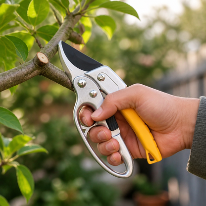 Ratschen-Gartenschere mit SK5-Stahlklinge | BranchMaster™