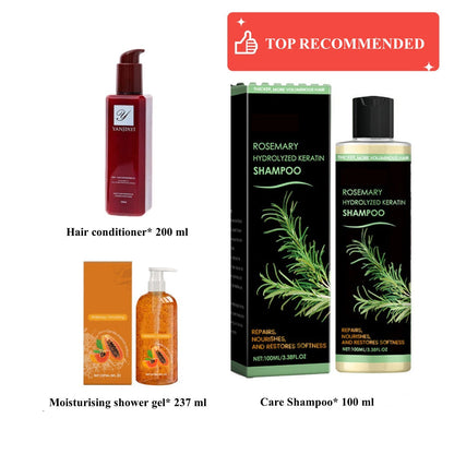 Natürlich kräftigeres Haar von der Wurzel an | Rosmarin Hydrolysiertes Keratin Shampoo