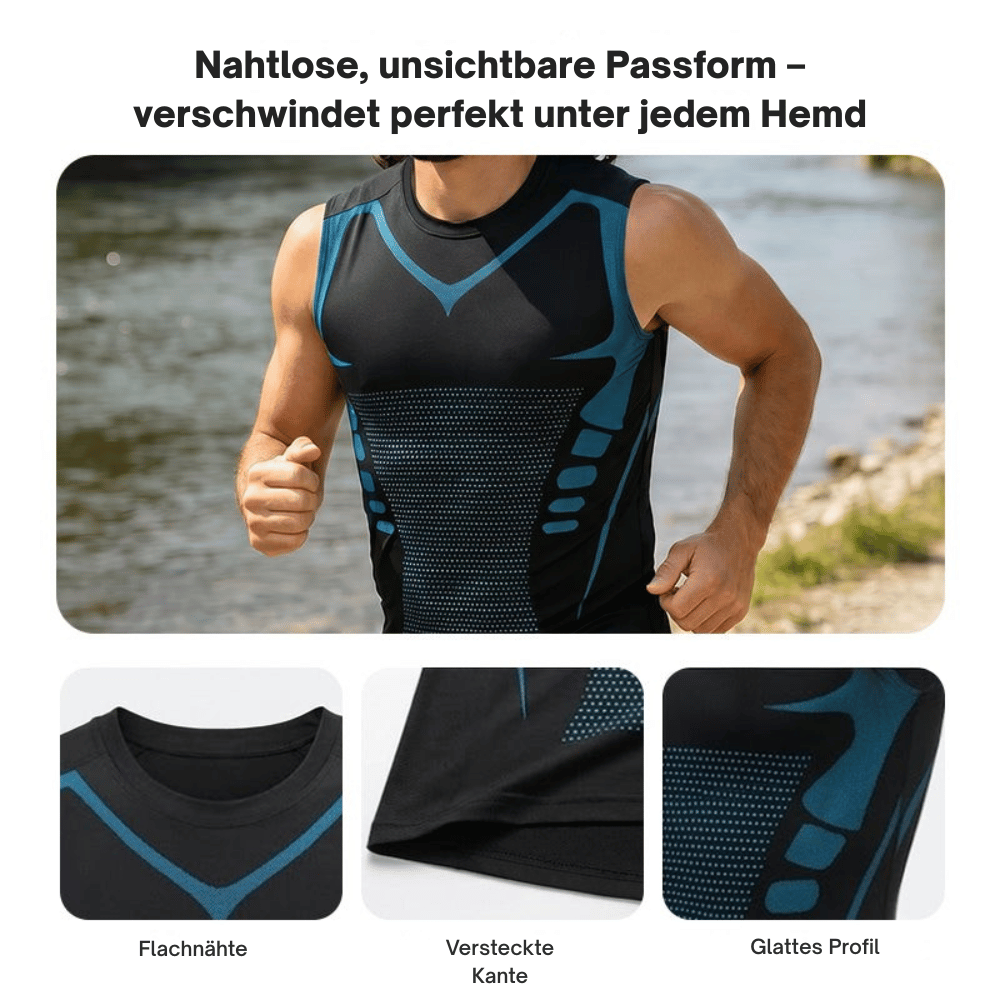 1+1 in kaching - Kompressions-Tanktop für Männer schlankmachend | CoreSlim