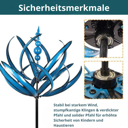 Lotus Windspinner – Bewegende Metall Gartendeko für Frühling & Sommer | Nur Heute 50% RABATT