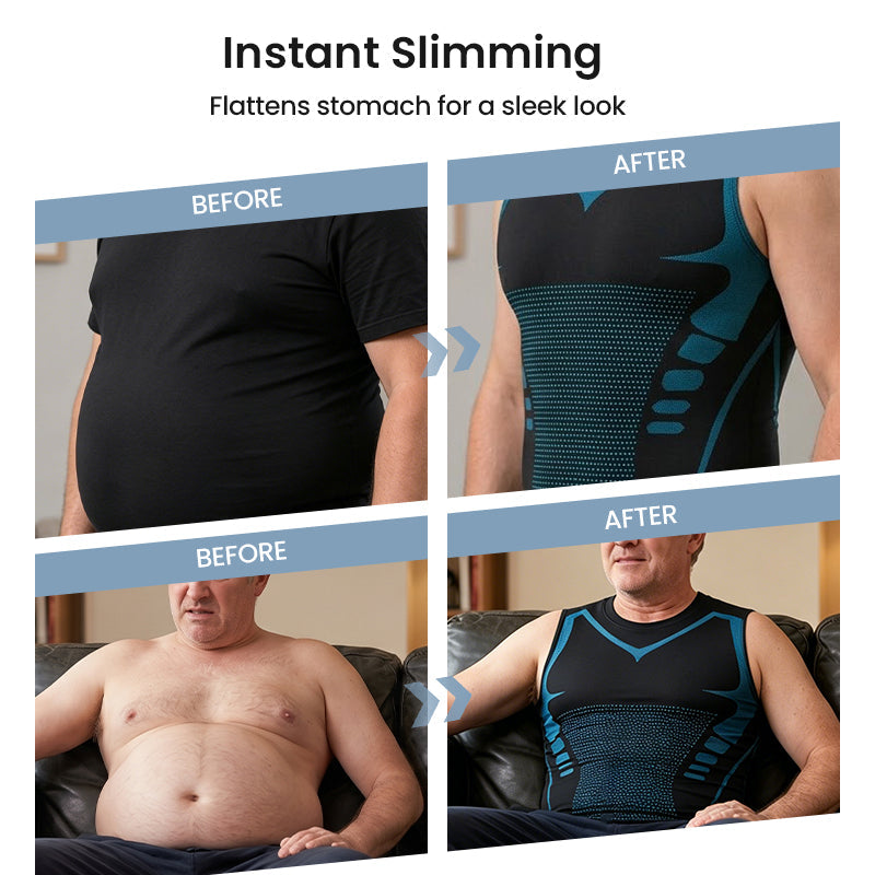 1+1 in kaching - Kompressions-Tanktop für Männer schlankmachend | CoreSlim