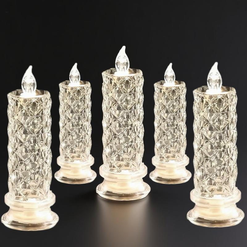LED-Kristall-Kerzen leuchtend