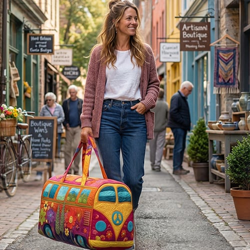 FloraVoyage Gesteppte Blumen Reisetasche C3