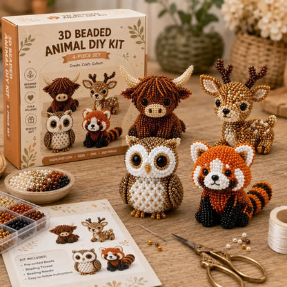 3D-Perlentiere Bastelset für Anfänger | BeadCraft Bliss
