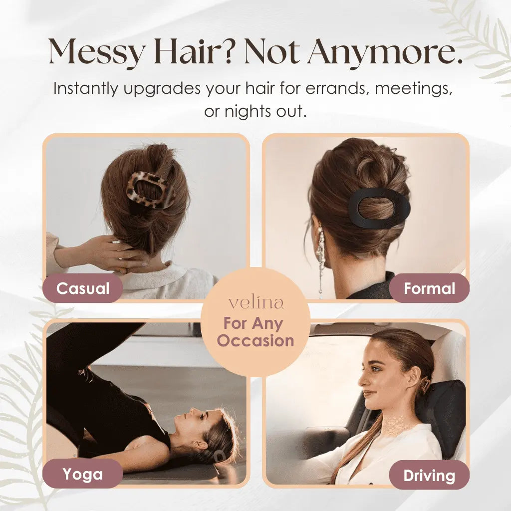 Velina™ – Set aus 4 flachen Komfort-Haarclips