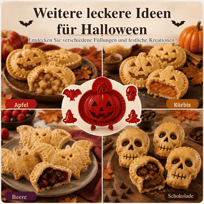 Halloween Pie Formen Set mit 8 Motiven für Mini Pies und Teigtaschen