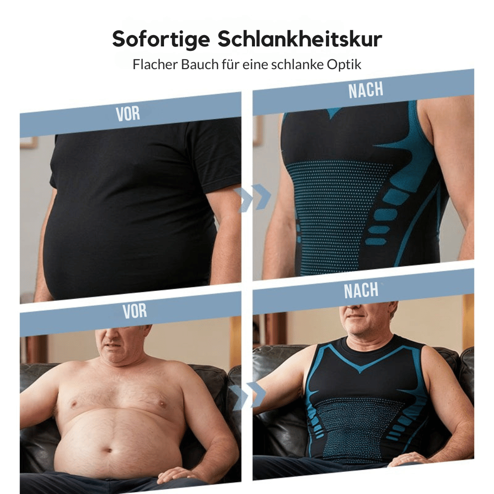 1+1 in kaching - Kompressions-Tanktop für Männer schlankmachend | CoreSlim
