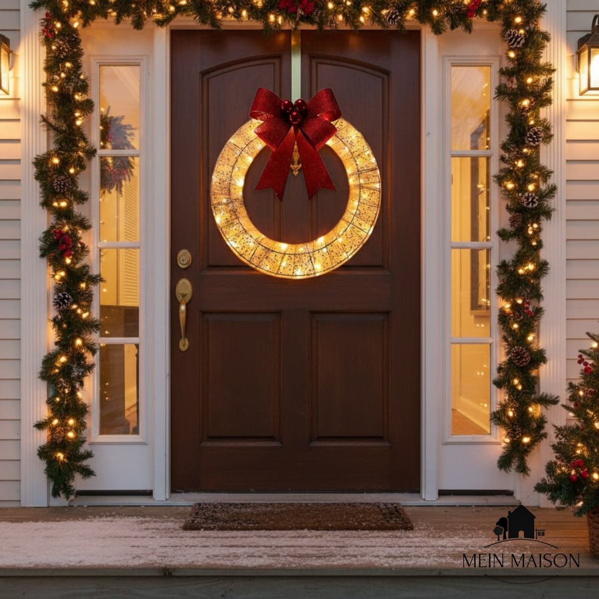 Weihnachtskranz mit LED-Beleuchtung