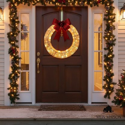 Weihnachtskranz mit LED-Beleuchtung