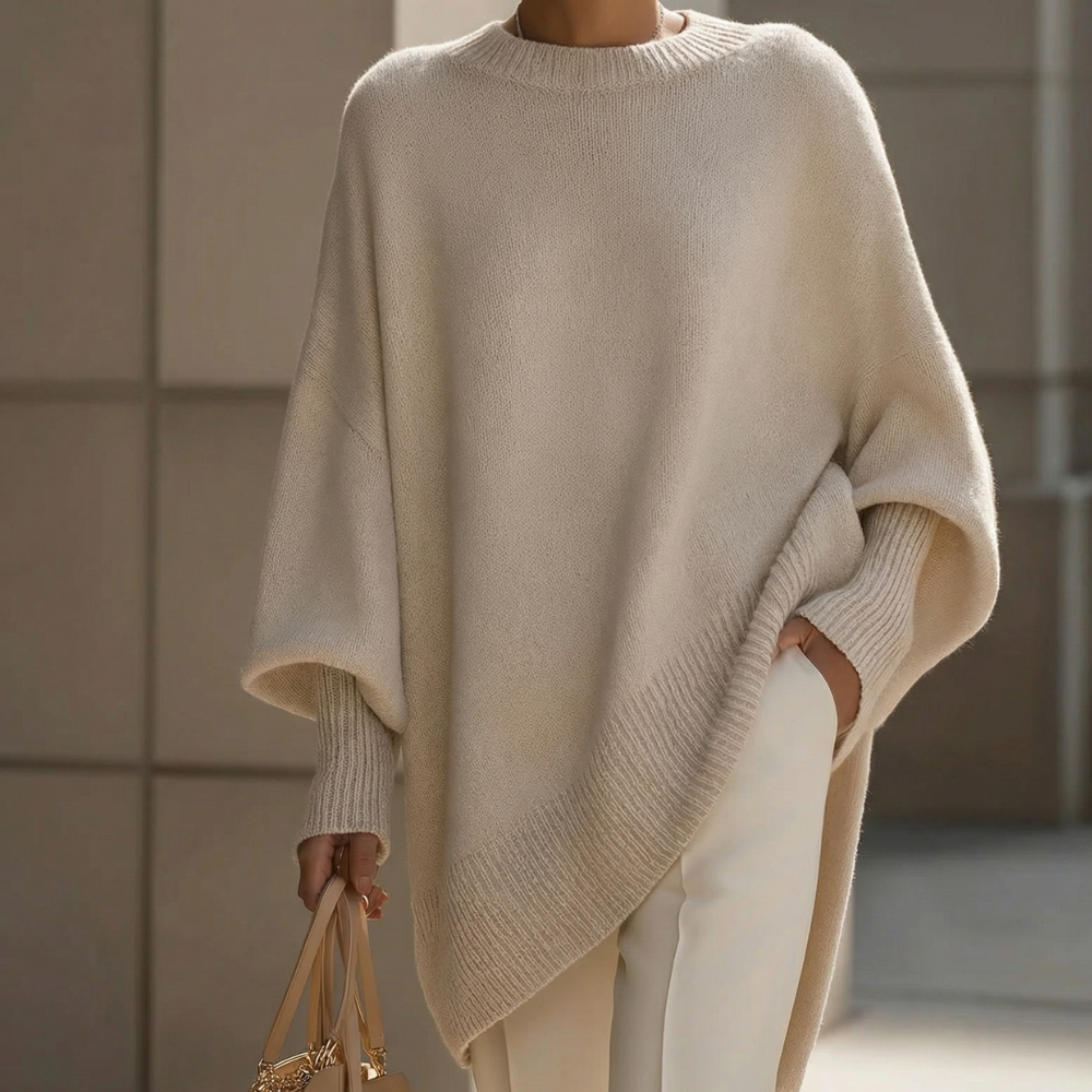 Oversized Pullover mit asymmetrischem Saum