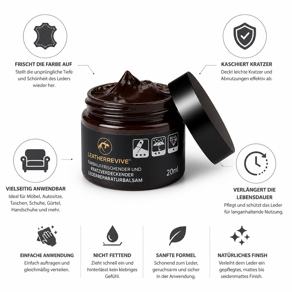 Leder-Reparaturbalsam gegen Kratzer & Ausbleichen | LeatherRevive™
