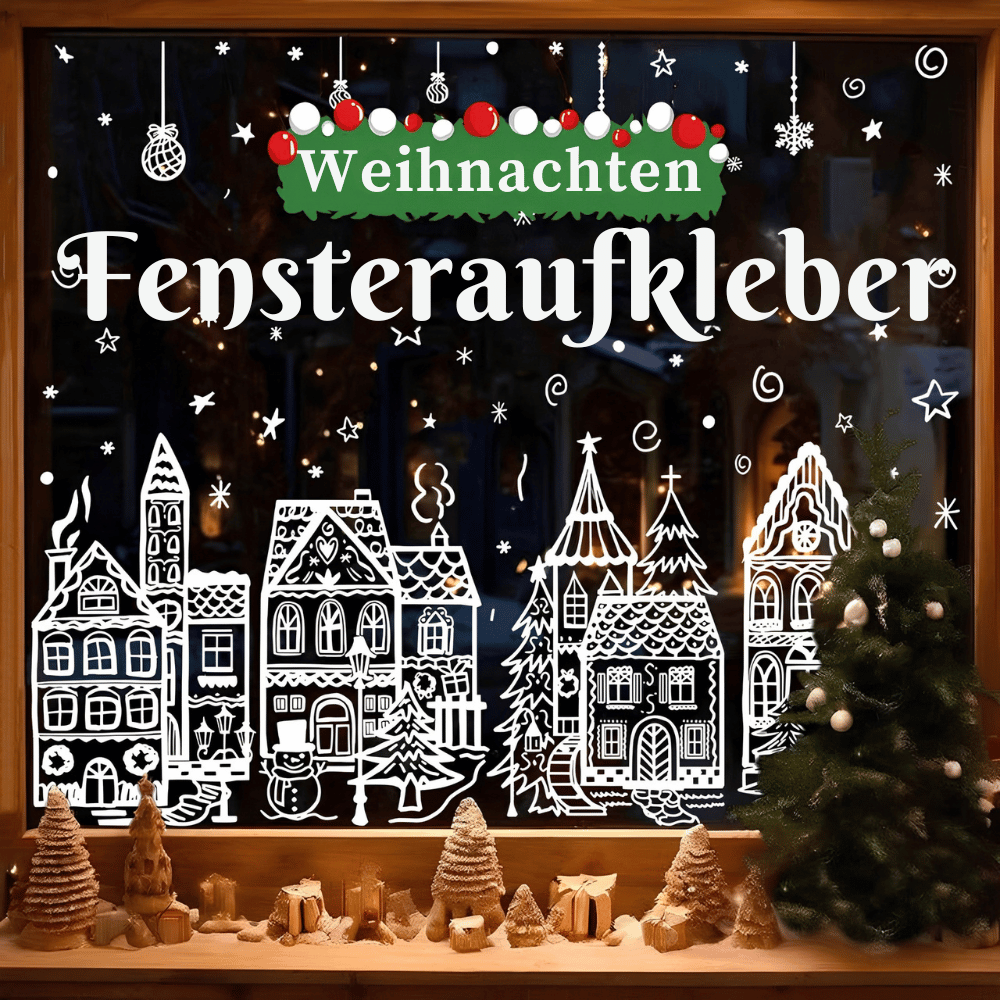 Weihnachts-Fensteraufkleber mit festlichen Motiven, Bild 9