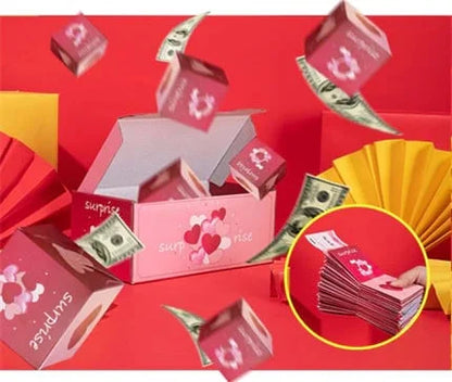 Geschenkset mit herausspringenden Papierboxen
