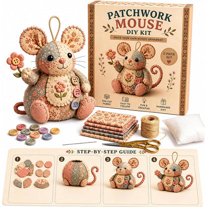 PatchNest™ | Entspannen und ein gemütliches Vintage Plüschmaus-Bastelset erstellen