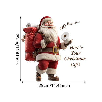 3D Weihnachtsmann Wandsticker aus PVC