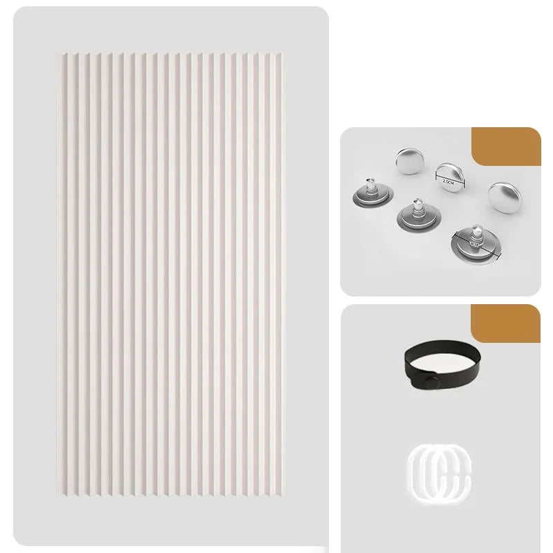 Accordion – Magnetischer Duschvorhang in Leinenoptik | 50 % RABATT