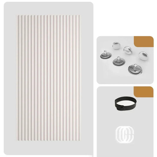Accordion – Magnetischer Duschvorhang in Leinenoptik | 50 % RABATT