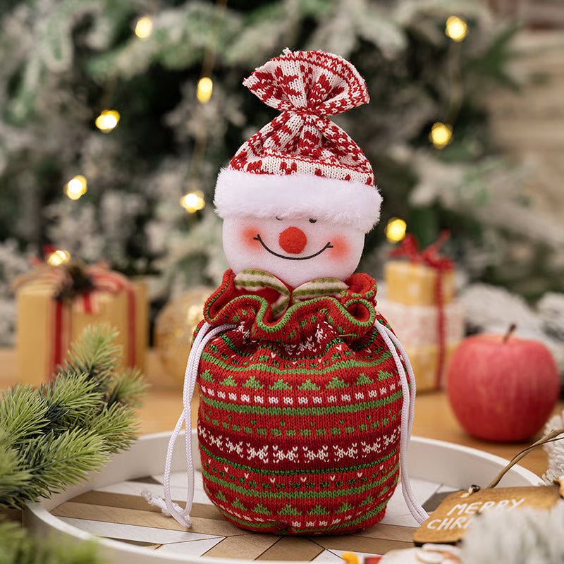 Geschenksäckchen mit Schneemann-Motiv