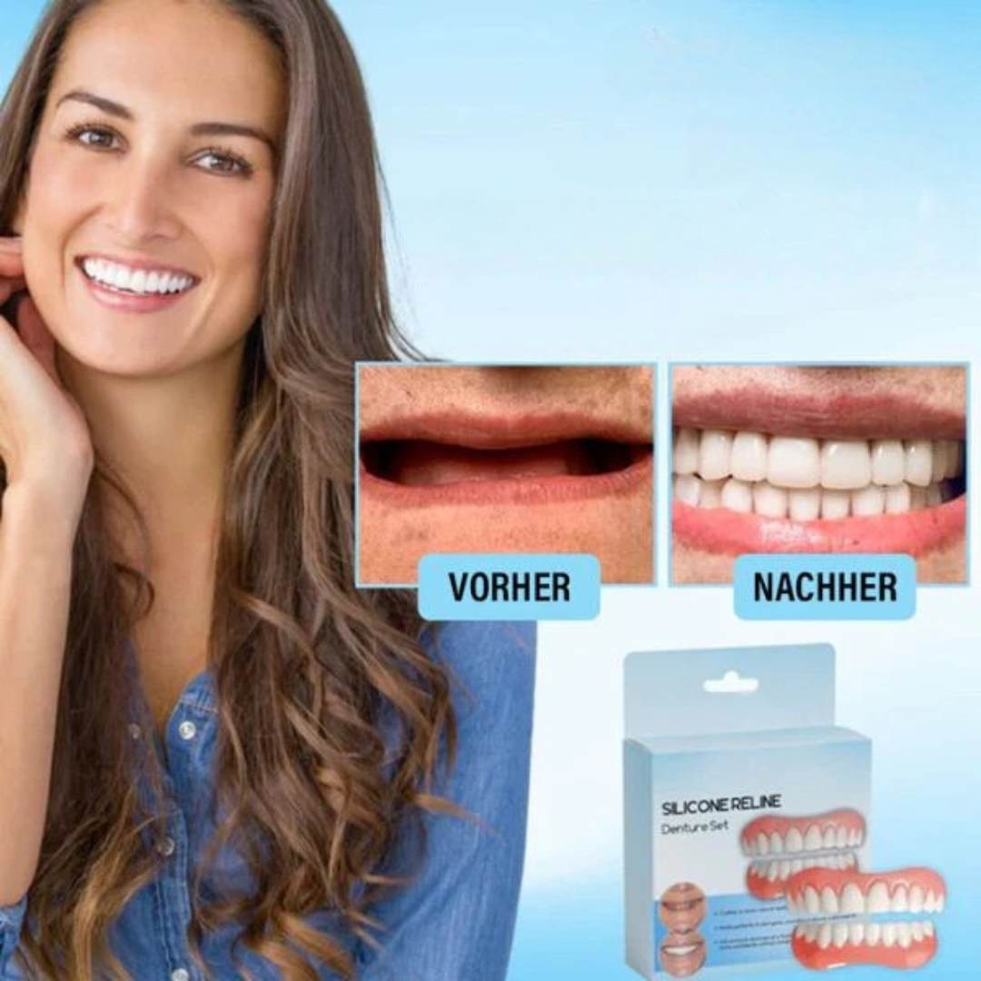 SmileFit™ - Kosmetischer Zahnersatz | Natürliches Aussehen | Einfache Passform & Komfort | Hochwertiges Silikon