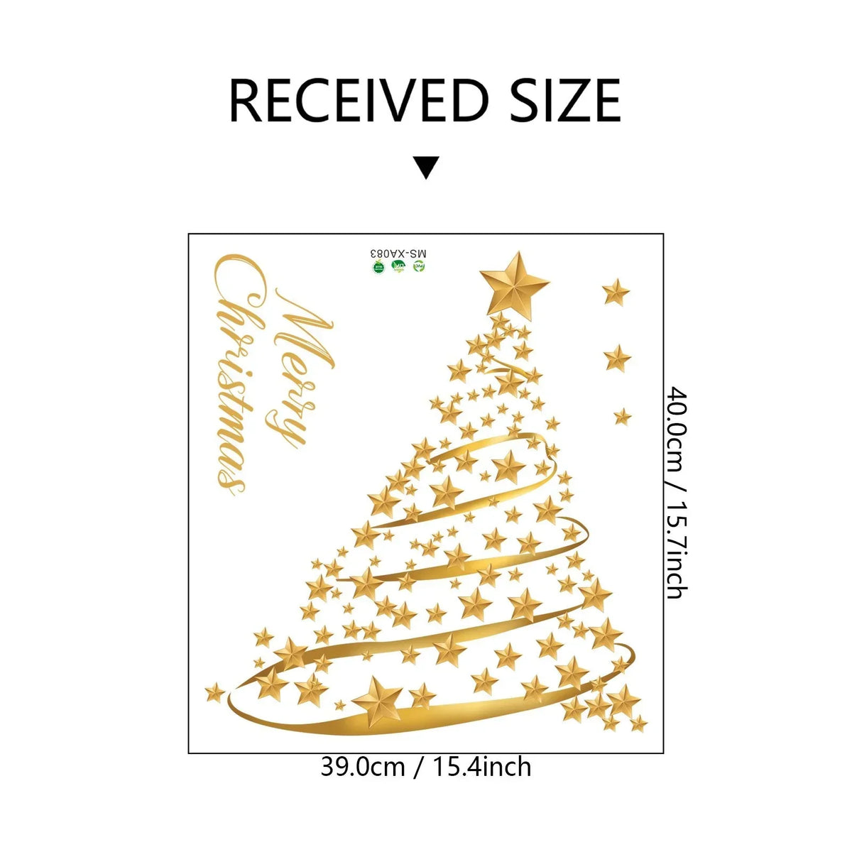 3D Weihnachtsmann Wandsticker aus PVC