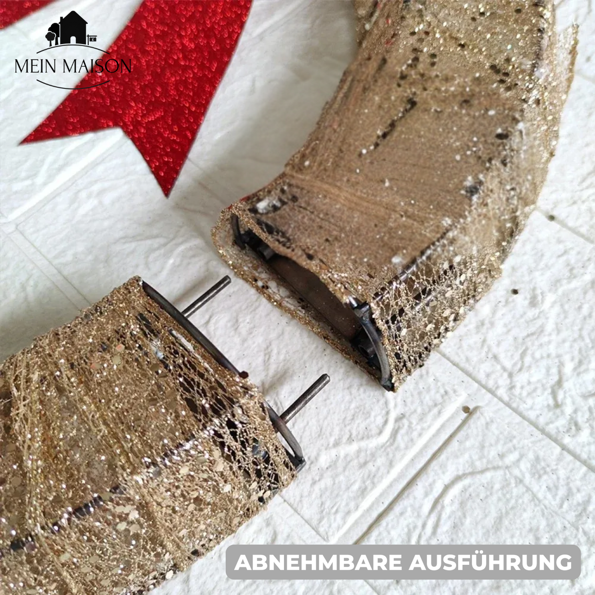 Weihnachtskranz an der Haustür