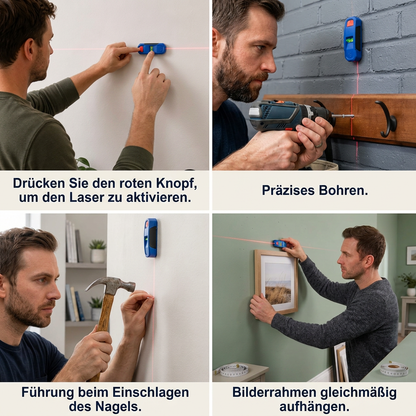 3-in-1 Laserwasserwaage & Balkensucher magnetisch
